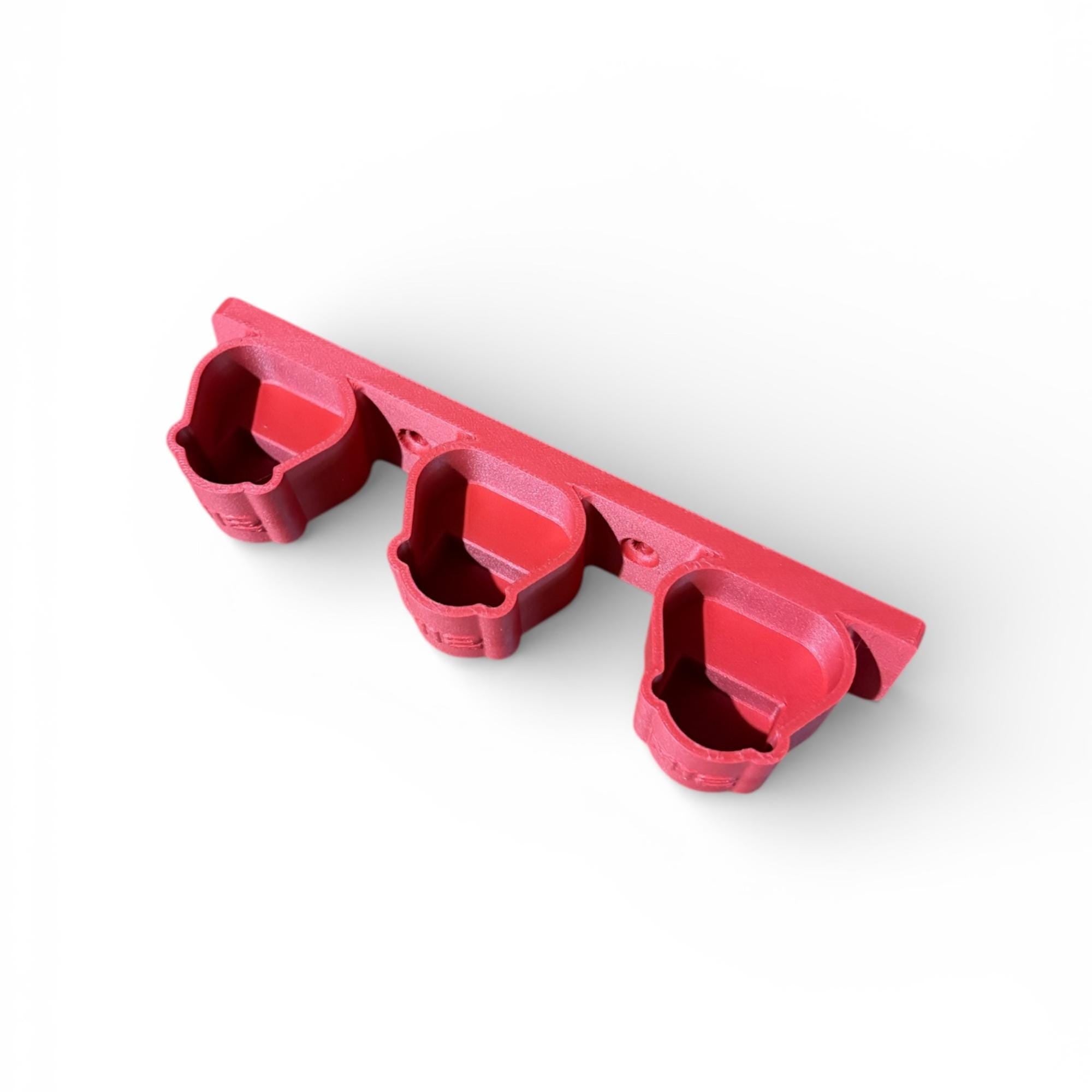 3D Printed Milwaukee M12 Battery Wall Mount Holder | 3-Slot | Compatible with M12 Battery Range