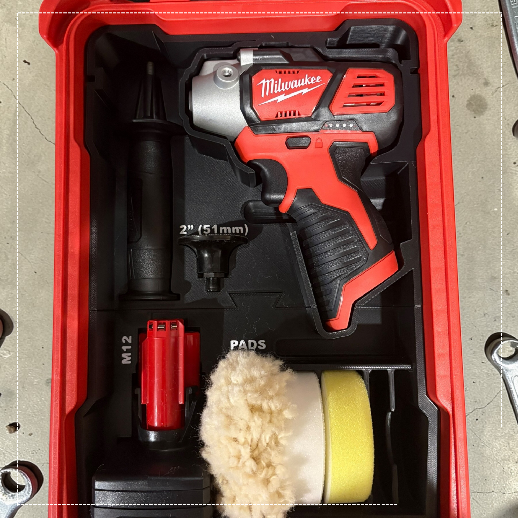 Milwaukee Packout M12 Polisher/Sander Insert | Tool AUS M12BPS-0 [INSERT ONLY]
