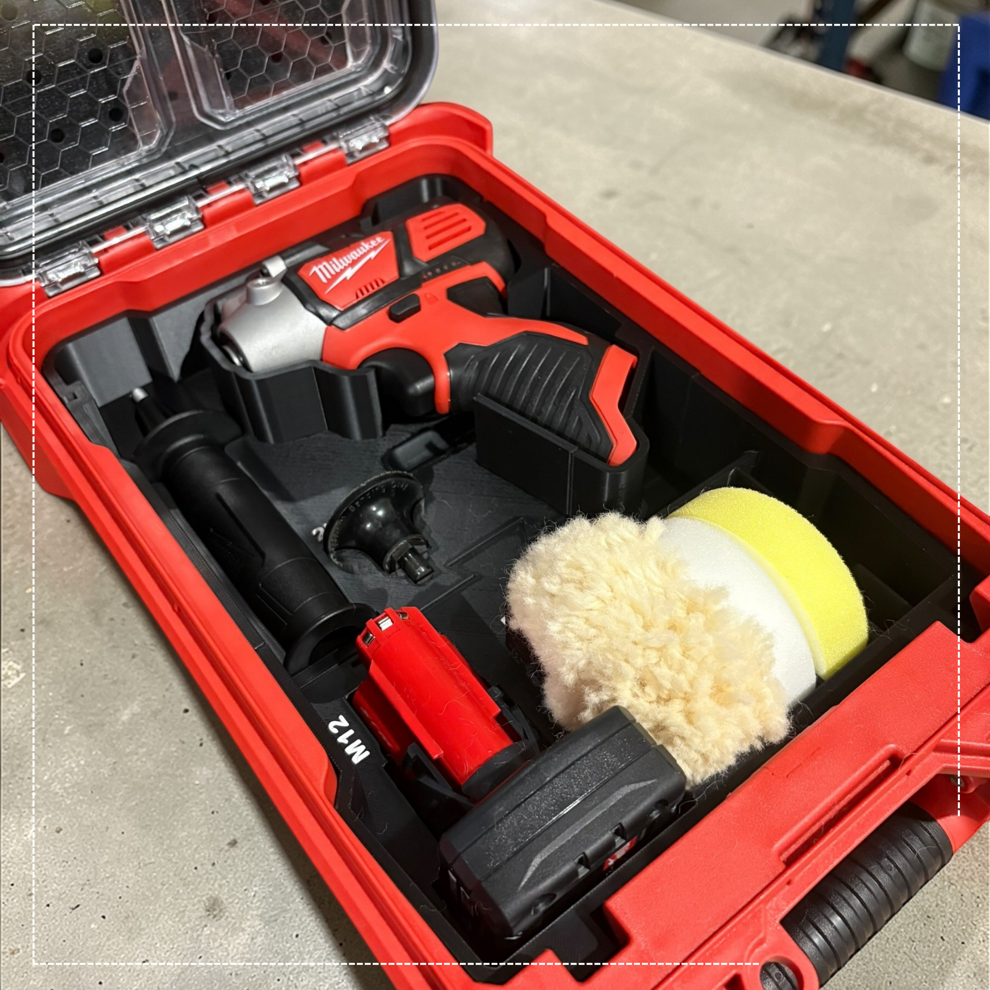 Milwaukee Packout M12 Polisher/Sander Insert | Tool AUS M12BPS-0 [INSERT ONLY]