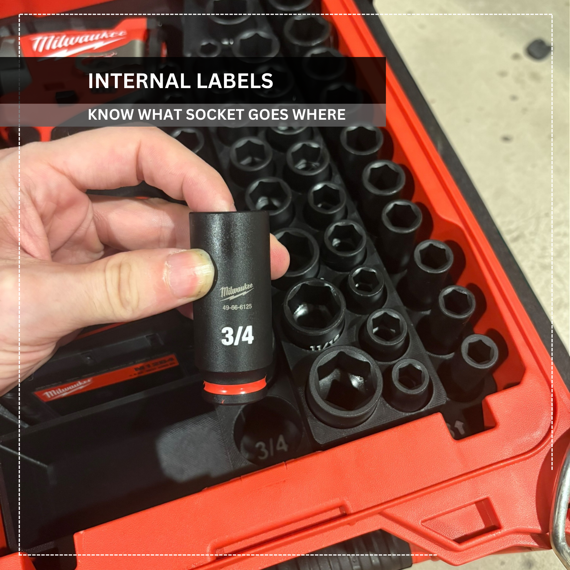 Milwaukee Packout M12 3/8 Stubby Impact Wrench Insert | Tool AUS M12FIWF380 US 2554-20 [INSERT ONLY]