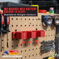 3D Printed Milwaukee M12 Battery Wall Mount Holder | 3-Slot | Compatible with M12 Battery Range