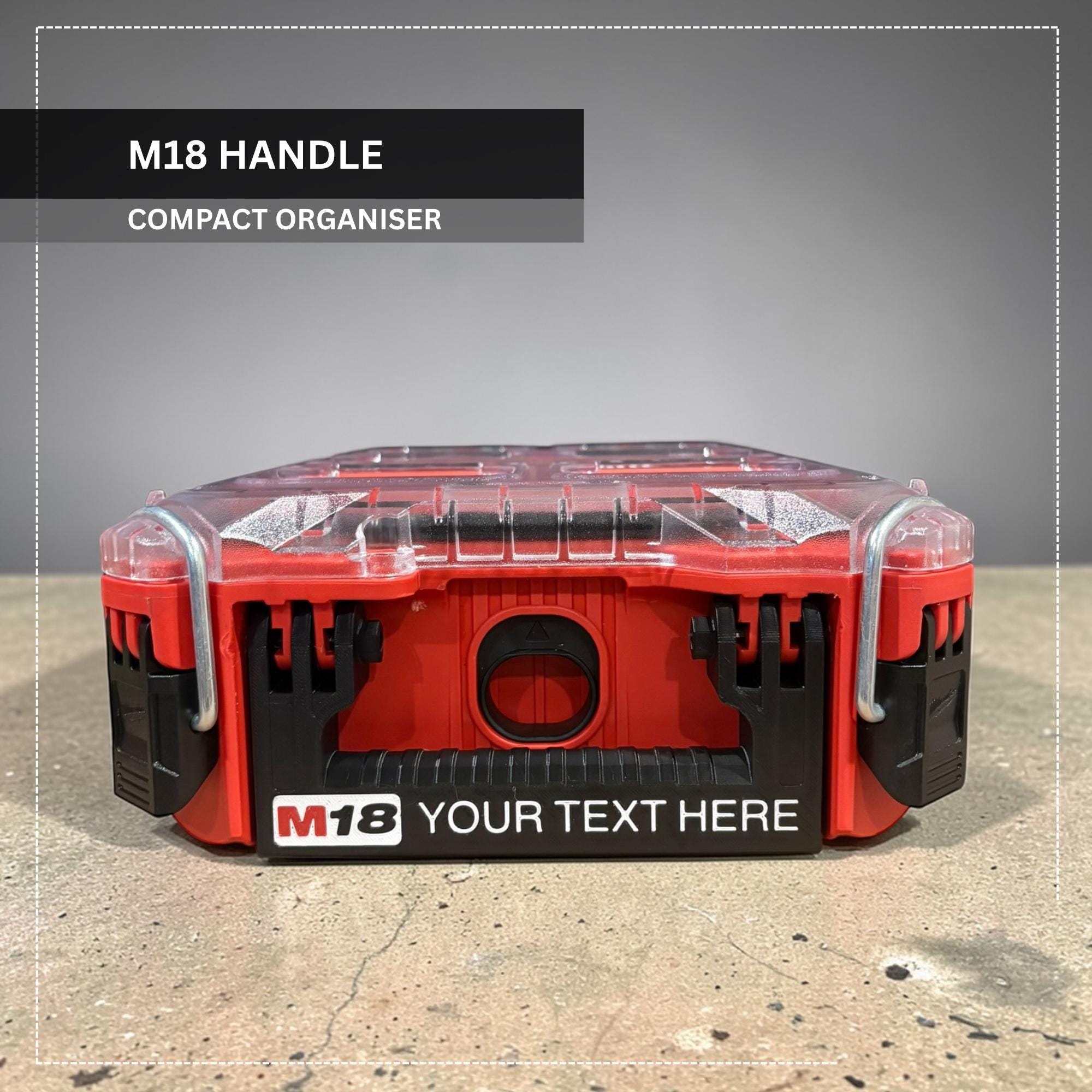 Milwaukee Compact Packout Handle Small - Personalised / Personalised for Packout 48-22-8435  | Milwaukee Organiser Handle | Organizer Handle