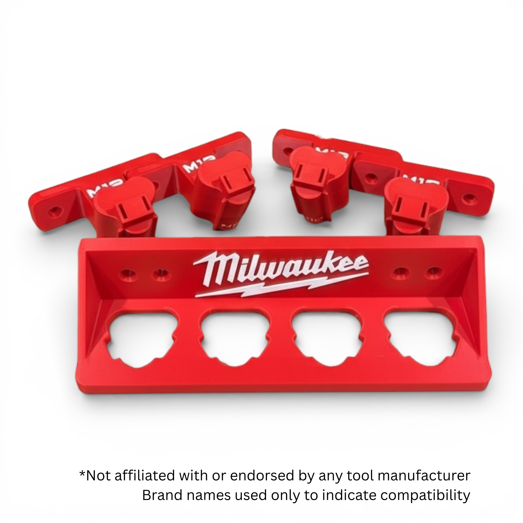Milwaukee M12 Tool and Battery Pack Holder Bracket Combo Pack