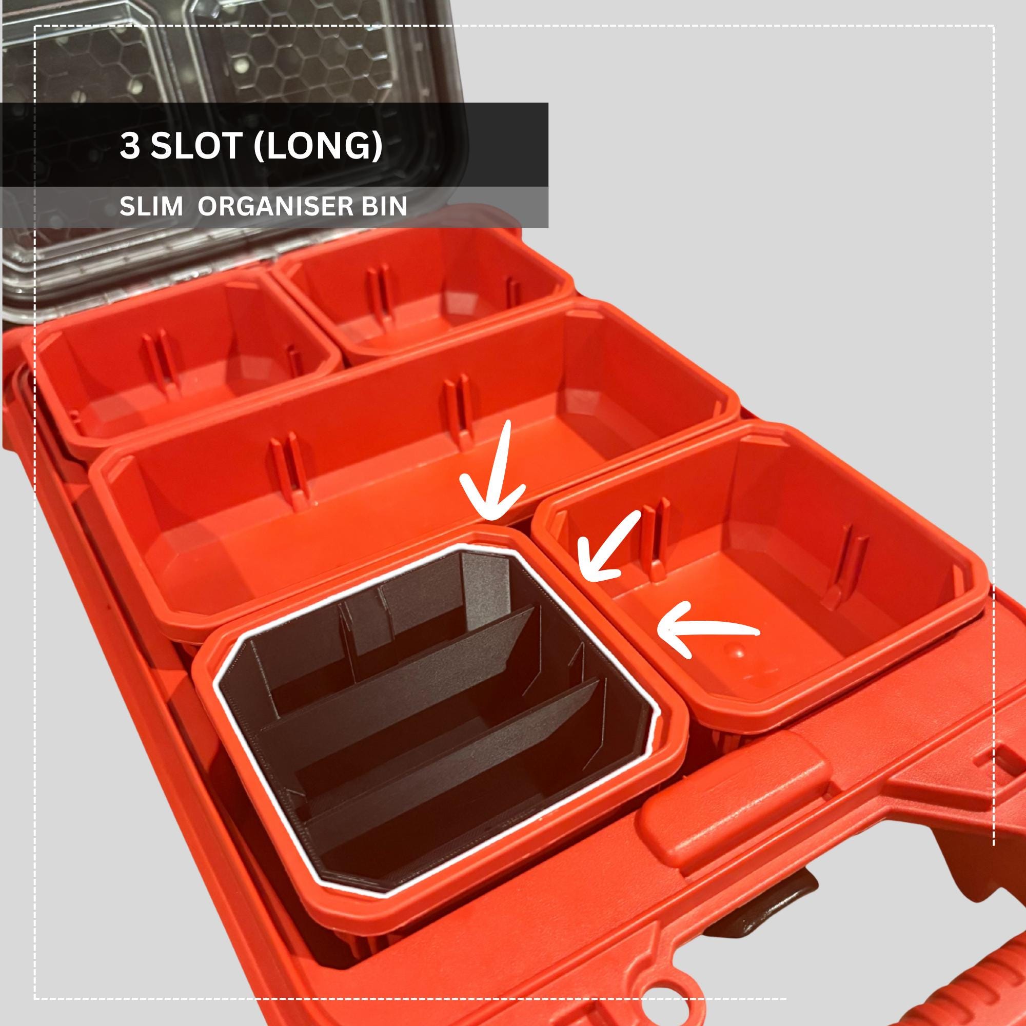 Small Bins for Milwaukee PACKOUT™ Low-Profile Compact Organiser | Compatible with 48-22-8431 & 48-22-8436
