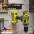 3D Printed Ryobi ONE+ 18V Tool Holder Wall Mount Rack | 2, 4 or 6 Slot Options | Compatible with Ryobi Tools